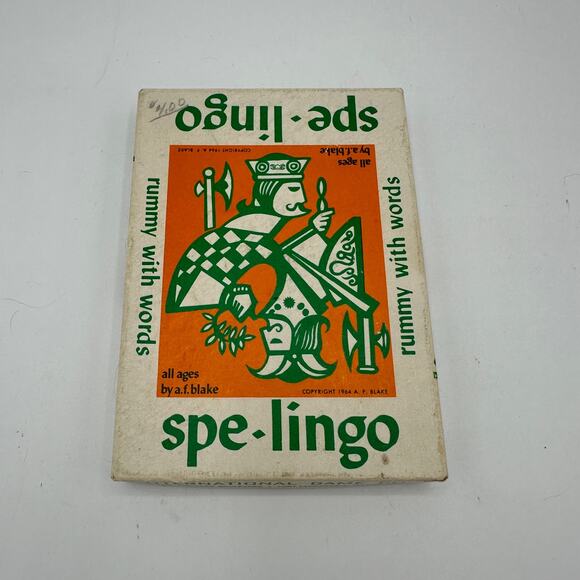 Vintage Card Game Spe-Lingo Rummy with Words Spelingo 1964 A F Blake - Picture 1 of 9